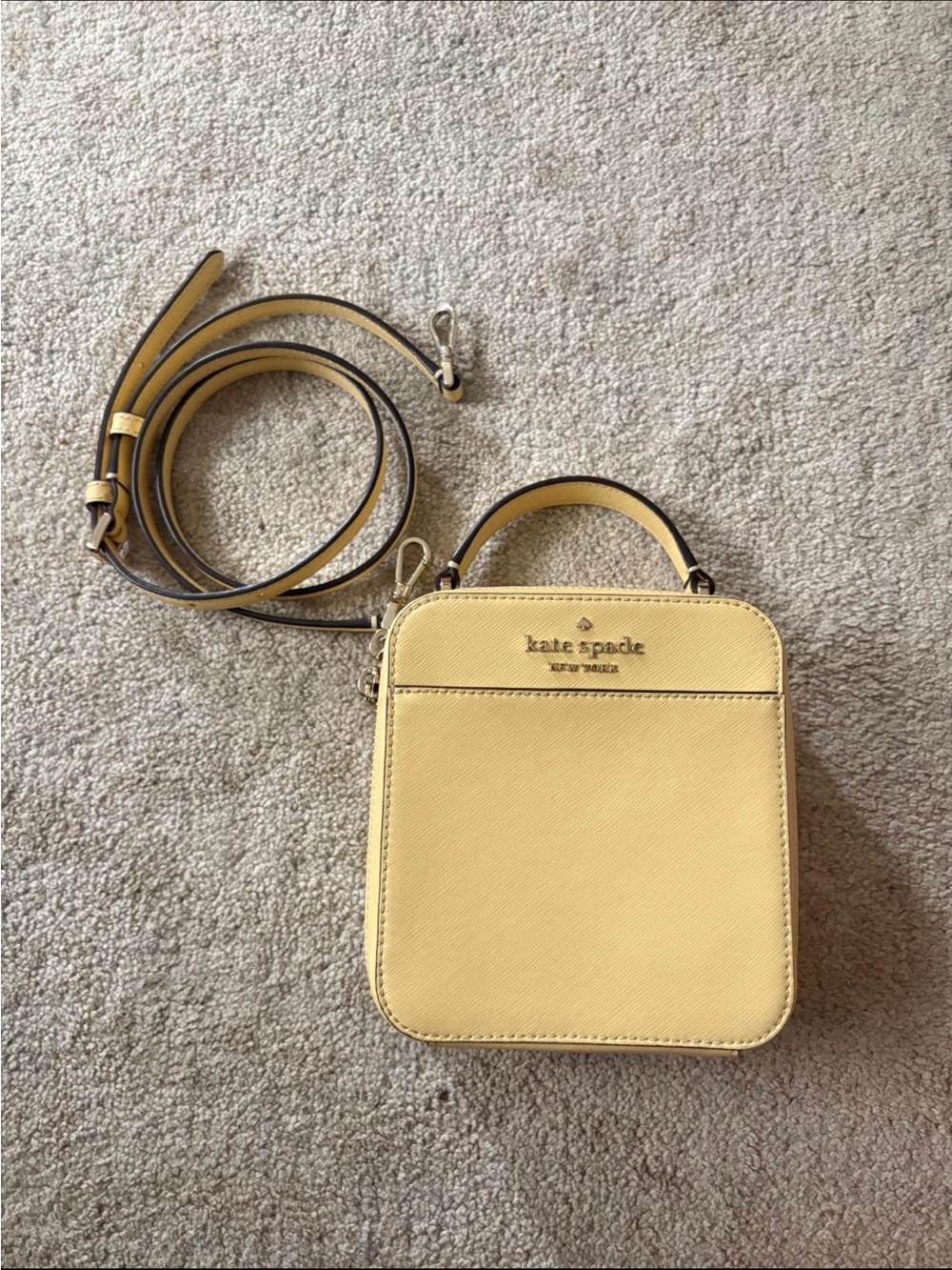 kate spade yellow top handle crossbody bag